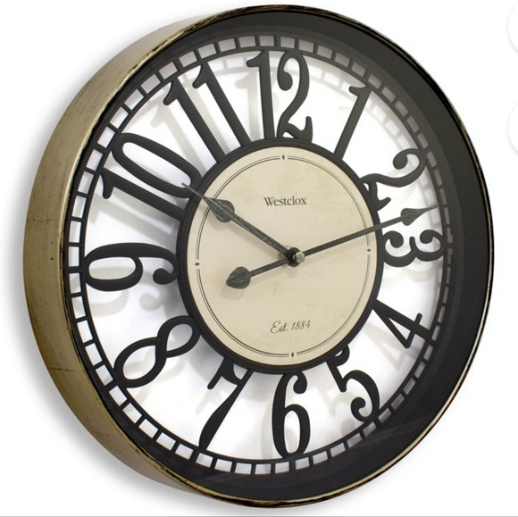 12 inch wall clock with open back. Westclox brand. New in box. - Picture 2 of 7